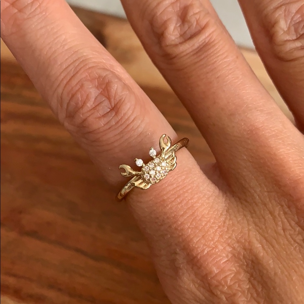 Gold Crab Ring
